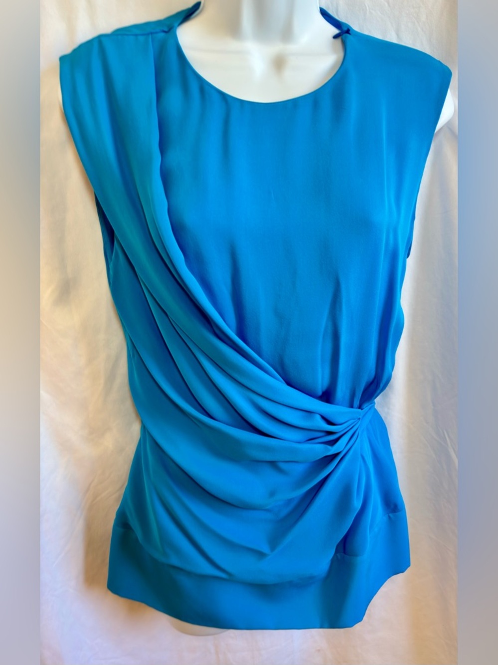 Diane von Furstenberg Teal Scoop Neck Dress